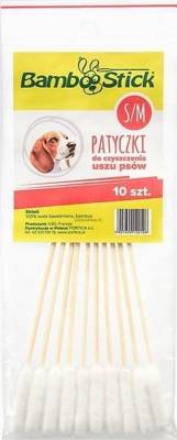 BAMBOOSTICK bâtonnets nettoyeurs d'oreilles pour chiens tailles S/M 10 pieces