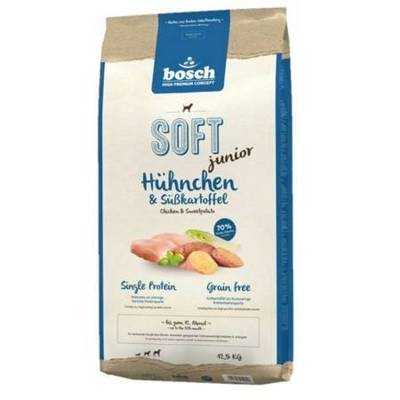 BOSCH Soft Junior Poulet et pommes de terre 12.5kg+Surprise gratuite pour chien