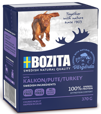 BOZITA Dog: Dinde en gelée 370g 