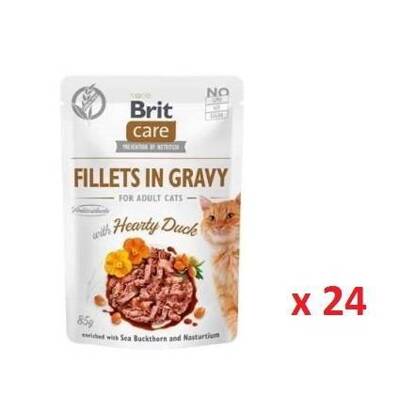 BRIT CARE Cat Pouches Fillets in Gravy with Hearty Duck 85g x24