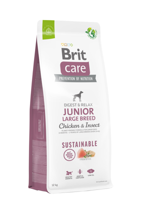 BRIT CARE Dod Sustainable Junior Large Breed Chicken & Insect 12kg x2
