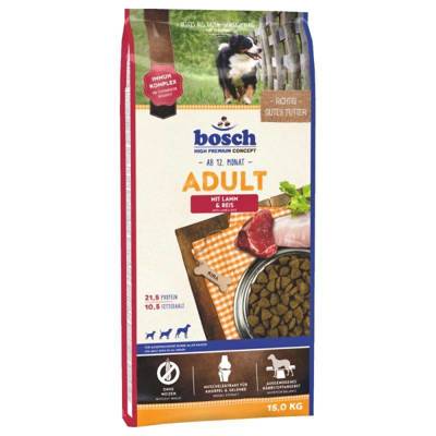 Bosch Adult Agneau, Riz pour chien 15kg+Surprise gratuite pour chien