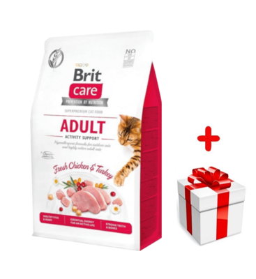 Brit Care Cat Grain-Free Aldut Activity Support avec poulet et dinde 7kg + surprise pour votre chat GRATUITES !