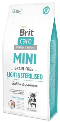 Brit Care Mini Grain Free Light & Sterilized Avec Lapin Et Saumon 2kg