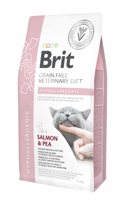 Brit Grain Free Veterinary Diet Cat Hypoallergenic Saumon aux petits pois 5kg