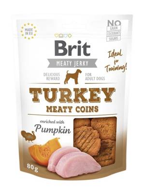 Brit Jerky Snack Turkey Meaty Coins 80g