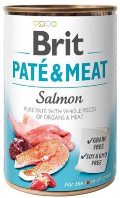 Brit Pate & Meat avec du saumon 400g x12