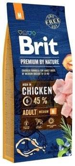 Brit Premium By Nature Adult M avec du poulet 15kg  x2