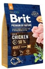 Brit Premium By Nature Adult M avec poulet 3kg  x2
