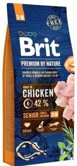 Brit Premium By Nature Senior S+M avec du poulet 15 kg x2