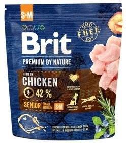 Brit Premium By Nature Senior S+M avec poulet 1kg x2