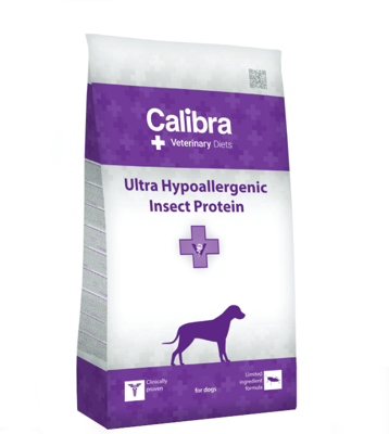Calibra Veterinary Diets Dog Ultra Hypoallergenic Insect Protein 2kg + Surprise gratuite pour chien