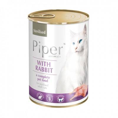 Dolina Noteci Piper pour chats stérilisés avec du lapin 400g x6