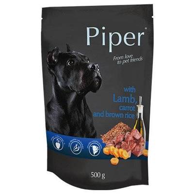 Dolina Noteci Piper pour chiens avec agneau, carottes et riz 500g x12