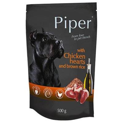 Dolina Noteci Piper pour chiens avec coeurs de poulet et riz 500g
