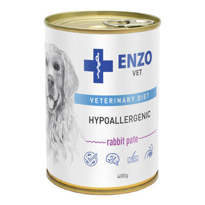 ENZO VET Régime hypoallergénique avec du lapin pour chiens 400g x16