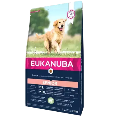 Eukanuba Mature & Senior Large agneau et riz 12kg+ Surprise gratuite pour votre chien