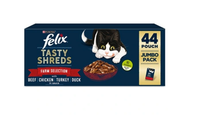 Felix Tasty Shreds à la sauce MIX MEAT sachet 44x85g