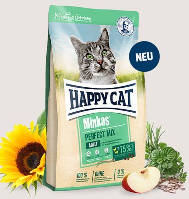 Happy Cat Minkas Perfect Mix volaille, poisson et agneau 10 kg