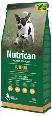 NutriCan Junior Nourriture de qualité supérieure pour jeunes chiens de petites et moyennes races 15kg