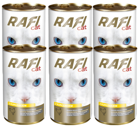 RAFI Cat Pieces avec de la volaille en sauce - boîte 415g x6