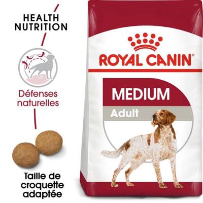 ROYAL CANIN Medium Adult 15kg + Surprise gratuite pour votre chien 