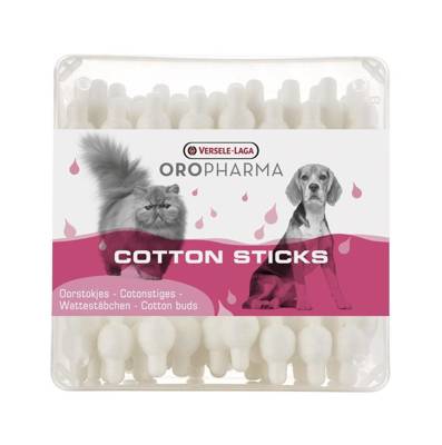 VERSELE-LAGA Oropharma Cotton Sticks 56 pcs - Bâtonnets pour nettoyer les oreilles des chiens x2
