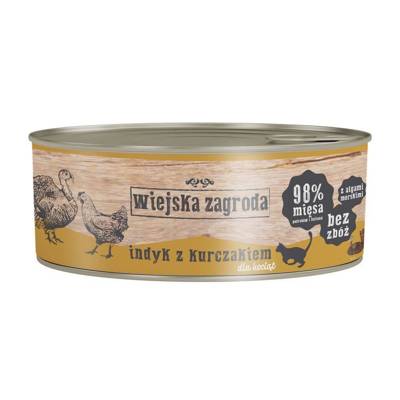 Wiejska Zagroda Ferme rurale Pour chatons Dinde avec poulet 85g