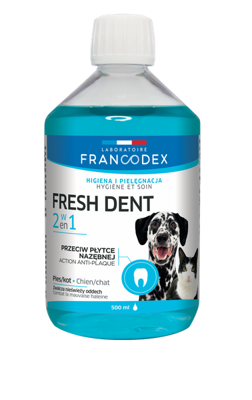 Zolux Francodex Fresh Dent Solution d'hygiène orale pour chiens et chats 500ml 